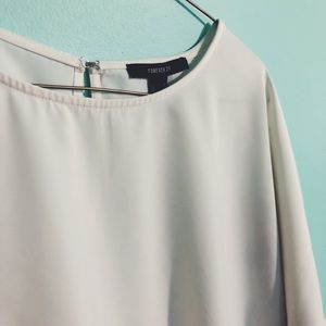 white cropped blouse